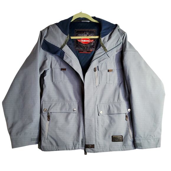 SIMS Men's Gray SzSm Snowboarding Skiing jackets w hoodie WellLoved Pls See Pics - Picture 1 of 16